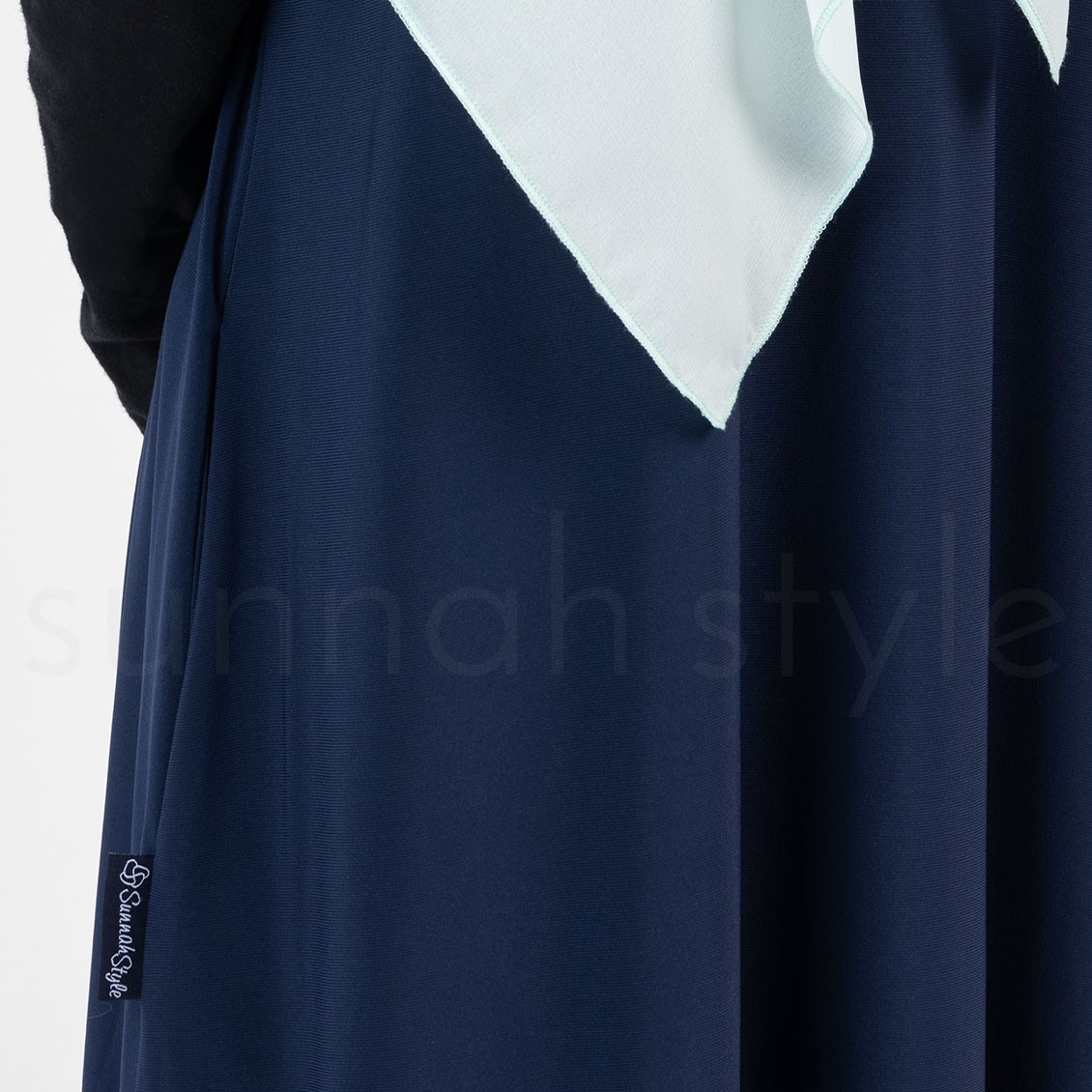 Sunnah Style Girls Sleeveless Jersey Abaya Navy Blue